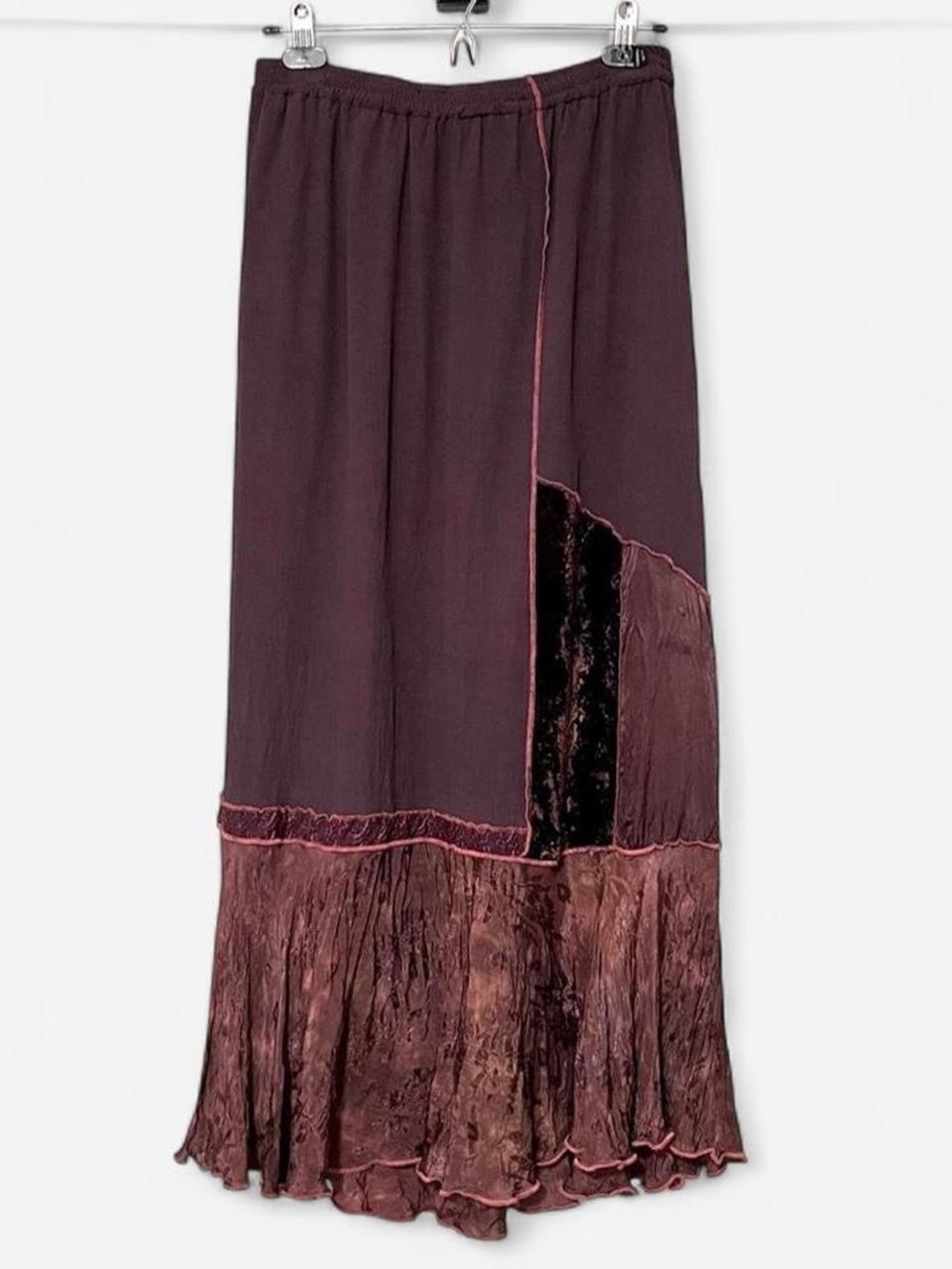 Vintage 90s Witchy Patchwork Maxi Skirt | Whimsigoth